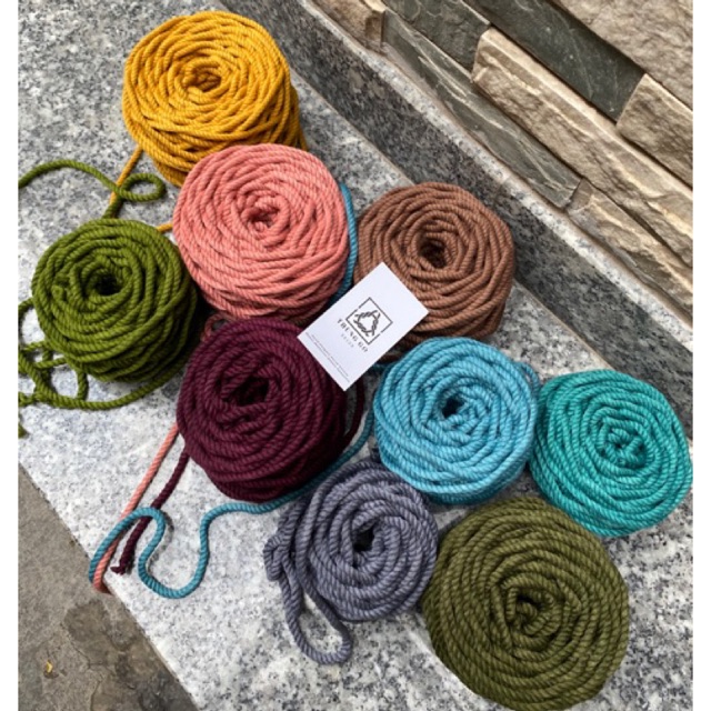 200gr -dây thừng Macrame màu làm thủ công