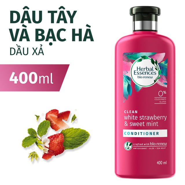 Dầu Xả Herbal Essences Dâu Tây và Bạc Hà 400ml