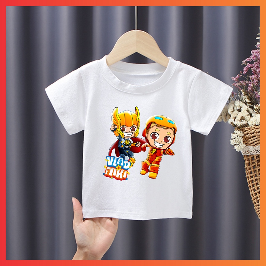 Áo thun cho bé in hình Nikita Vlad cực chất cho bé trai