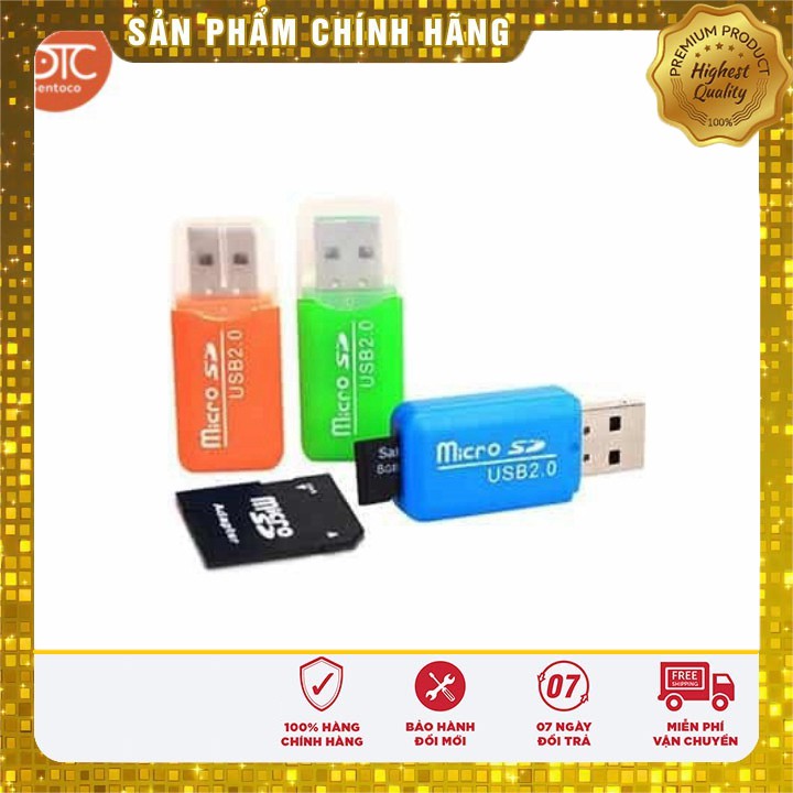 Đầu đọc thẻ Micro SD 2.0 vỏ nhựa,vỏ nhôm có đèn báo