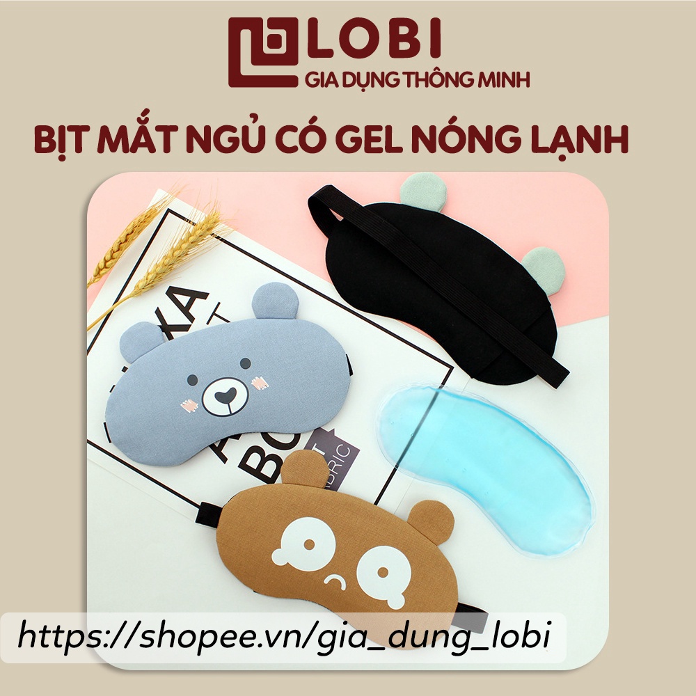 Bịt mắt ngủ có gel nóng lạnh đồ bịt che mắt ngủ hình thú dễ thương