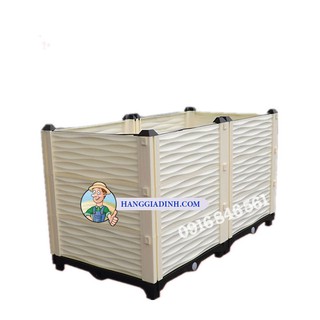 Chậu ghép trồng cây cỡ lớn dài 1m cao 56cm trên sân thượng