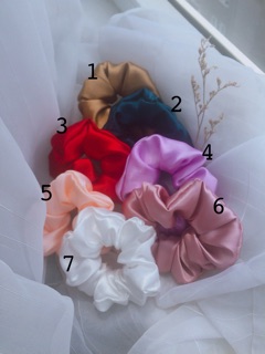 scrunchies bóng nhiều màu