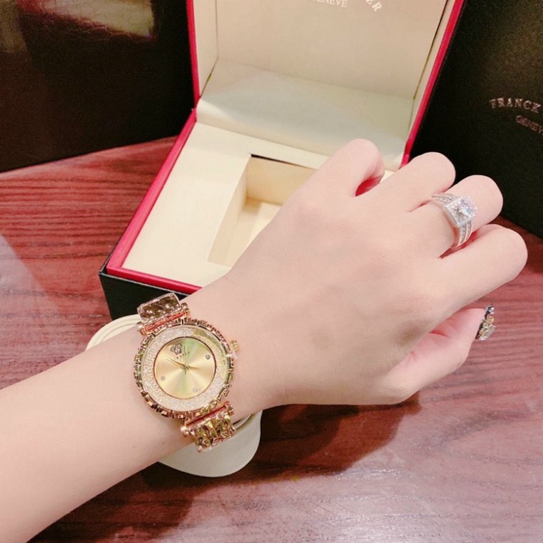 Đồng Hồ Thời Trang Nữ, Đồng Hồ Đeo Tay Đẹp VERSACE Dây Kim Loại Cao Cấp Chống Nước