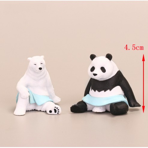 Set 5 mô hình : gấu bắc cực, chó, gấu trúc ... để bàn dễ thương trang trí góc học tập, làm việc, gaming - Ráp