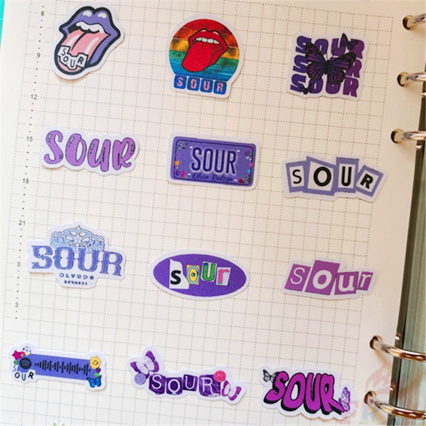 ★★★ Olivia Rodrigo Q-1 Sour Drivers License Mini Diary Manual Stickers ★★★ 40Pcs/Set DIY Fashion Scrapbooks Album Decor Decals Stickers