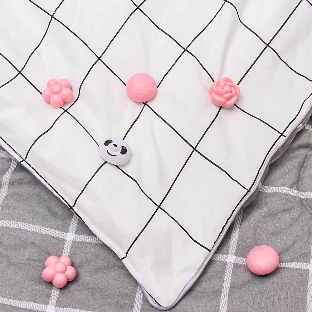 Bộ 8 Kẹp Cố Định Ga Giường / Vỏ Chăn Chống Trượt Hình Cây Nấm/Gấu Trúc Dễ Thương