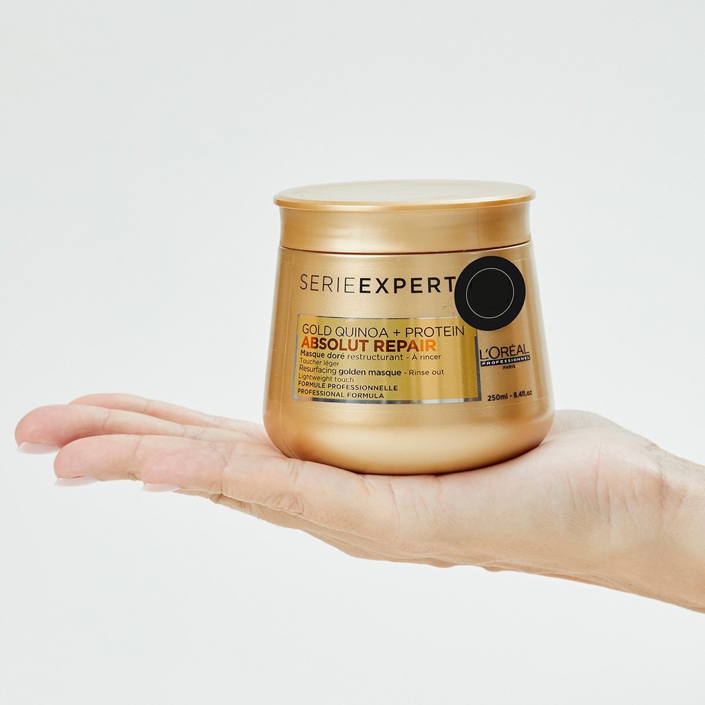 Dầu gội , dầu xả, hấp dầu phục hồi tóc hư tổn cao cấp Loreal Serie Expert Gold Quinoa + Protein Absolut Repair | BigBuy360 - bigbuy360.vn