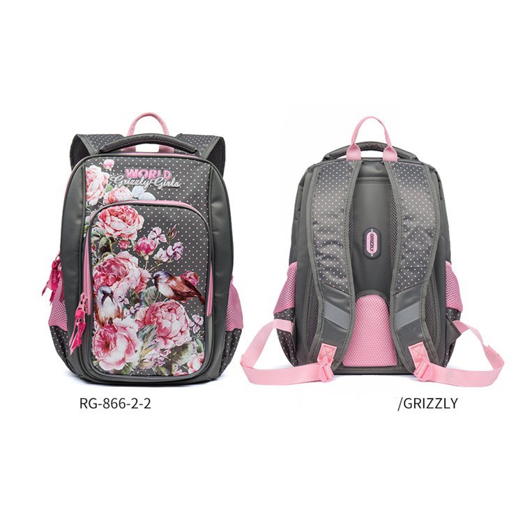 Balo Grizzly chống gù cho bé gái size nhỏ