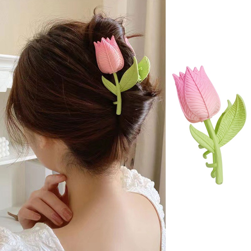 Flgo Kẹp Tóc Hình Hoa Tulip Xinh Xắn Cho Nữ