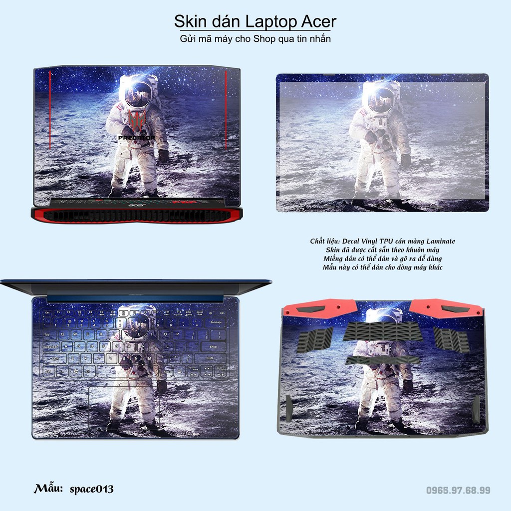 Skin dán Laptop Acer in hình không gian nhiều mẫu 3 (inbox mã máy cho Shop)