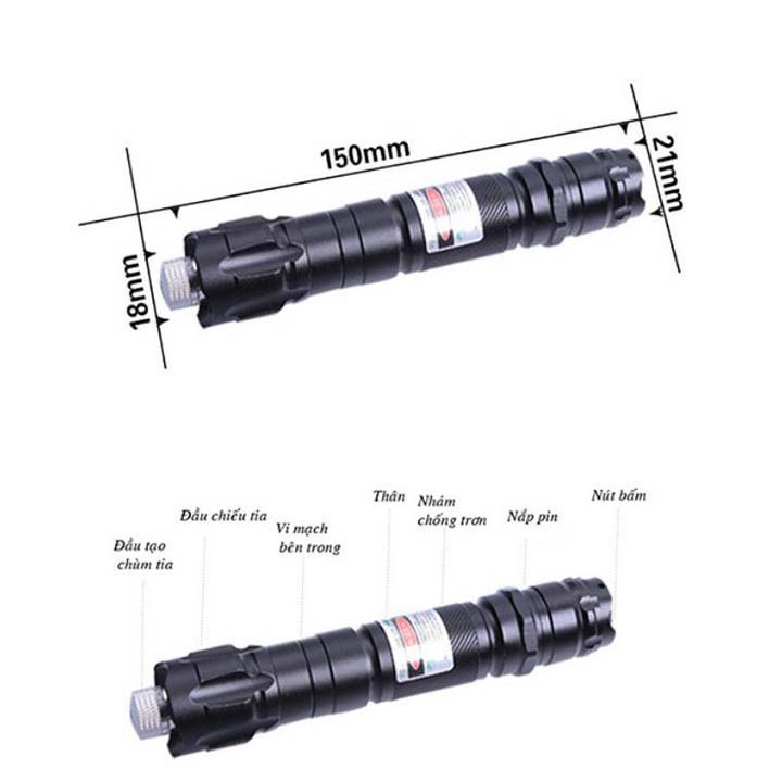 [Mã SRJULY1619 giảm 15K đơn 50K] [HOT HOT] Đèn laze laser Fx009 tia xanh lá CHUẨN CAO CẤP (Kèm sạc pin)