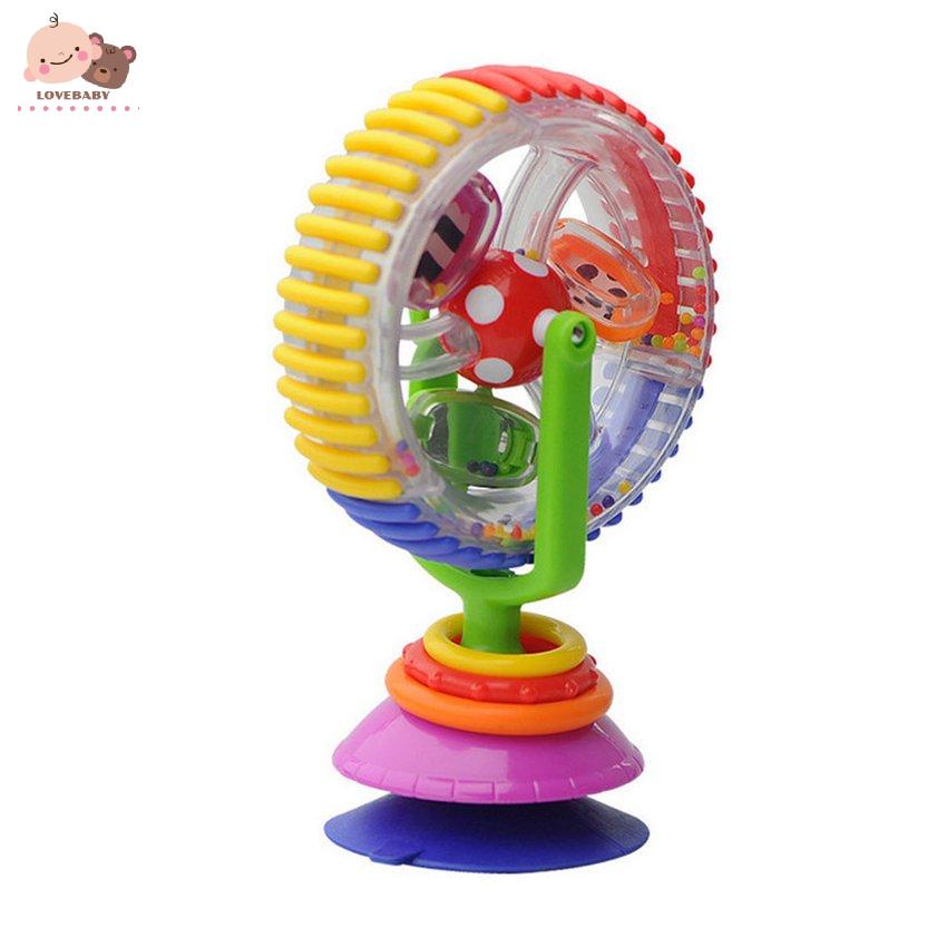 Baby Multi-Colors Rattle Toys Rotating Ferris Wheel Toys With Sucker Base