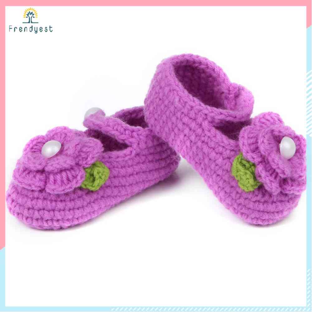 Giày Đan Len Thủ Công Cho Bé Sơ Sinh