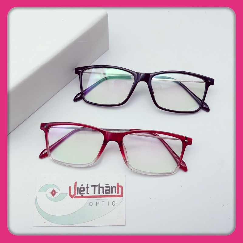 Gọng kính cận vuông ombre lắp được cận viễn loạn