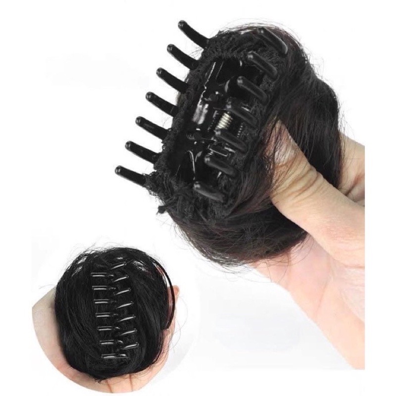 tóc búi tròn loại nhỏ mini tiểu thư có kẹp ngoặm  ❇️freeship ✅
