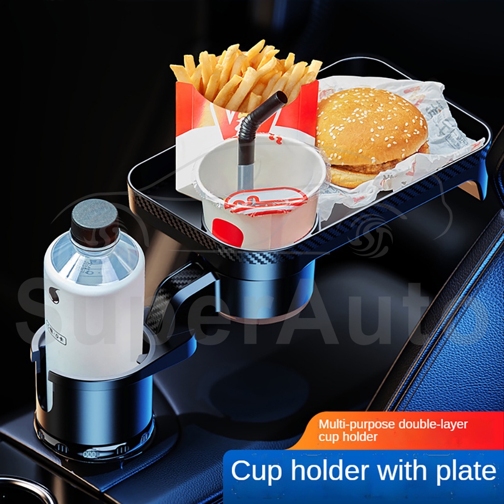 SuperAuto Giá Đỡ Cốc Nước Xoay 360 Độ Cho Xe Hơi°Giá Đỡ Điện Thoại Xoay Tròn Gắn Lỗ Thông Gió Xe Hơi