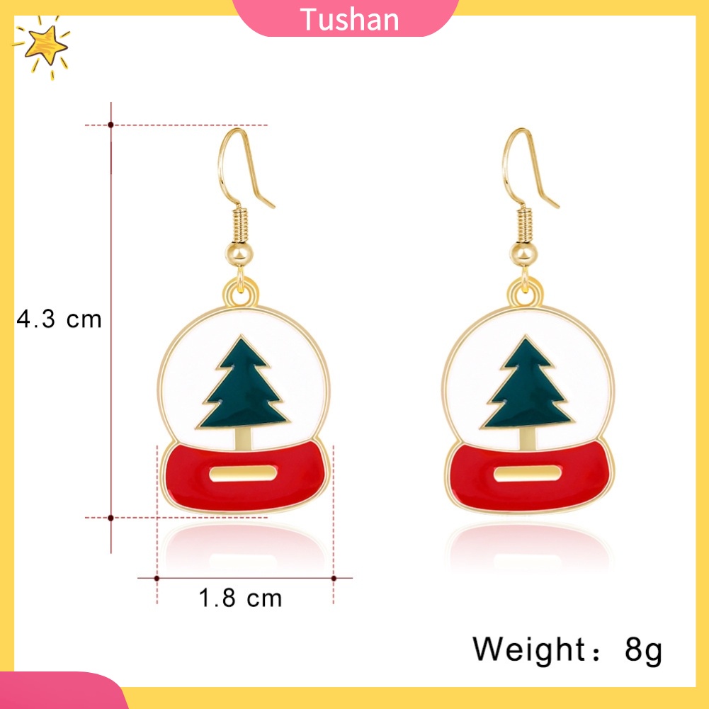 Bông Tai Hợp Kim Hình Cây Thông Giáng Sinh