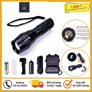 Đèn Pin Led Siêu Sáng Police SML\T6 Cao Cấp, Hợp Kim Thép Chống Nước, Pin Có Thể Sạc, Hàng Loại 1 GiaDungTC