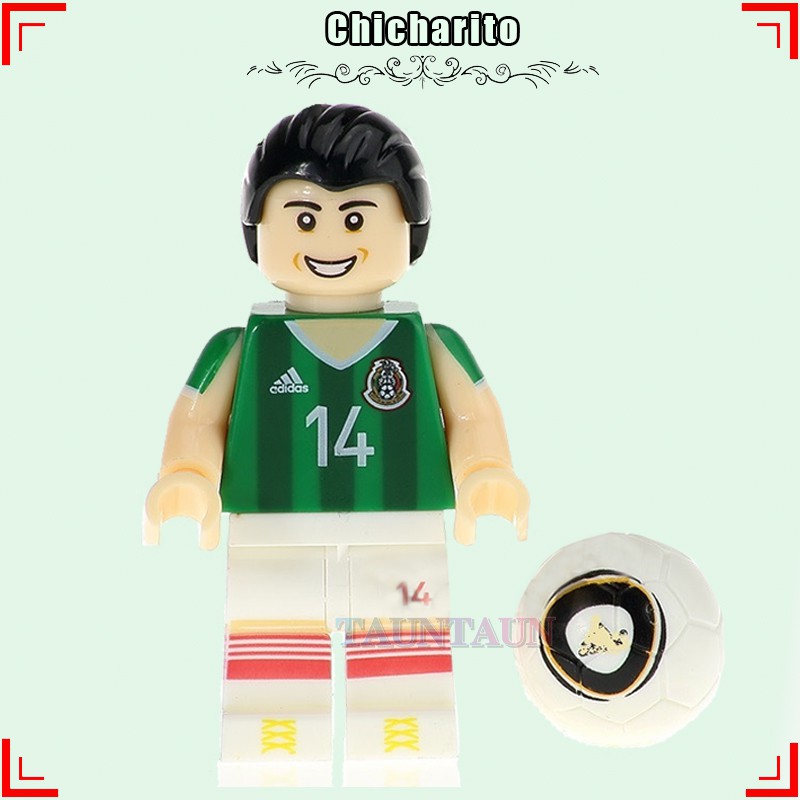 Bộ Đồ Chơi Lego Xếp Hình Cầu Thủ Messi Ronaldo Neymar Pogba Ibrahimovic Chicharito O Ozil