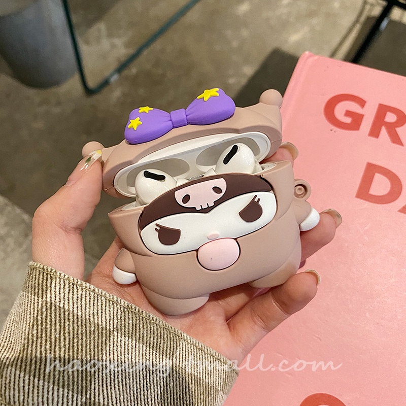 Vỏ Bảo Vệ Hộp Sạc Tai Nghe Airpods 3 Pro AirPods3 Họa Tiết Kuromi Dễ Thương Mẫu Mới 2021 Ốp