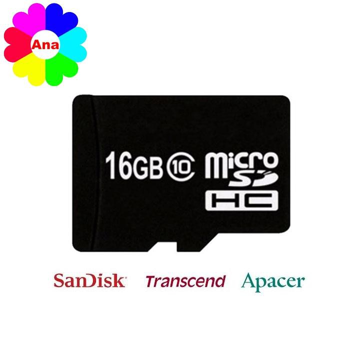 Thẻ Nhớ MicroSD Class 10 Tốc Độ Cao (Đen) 16GB