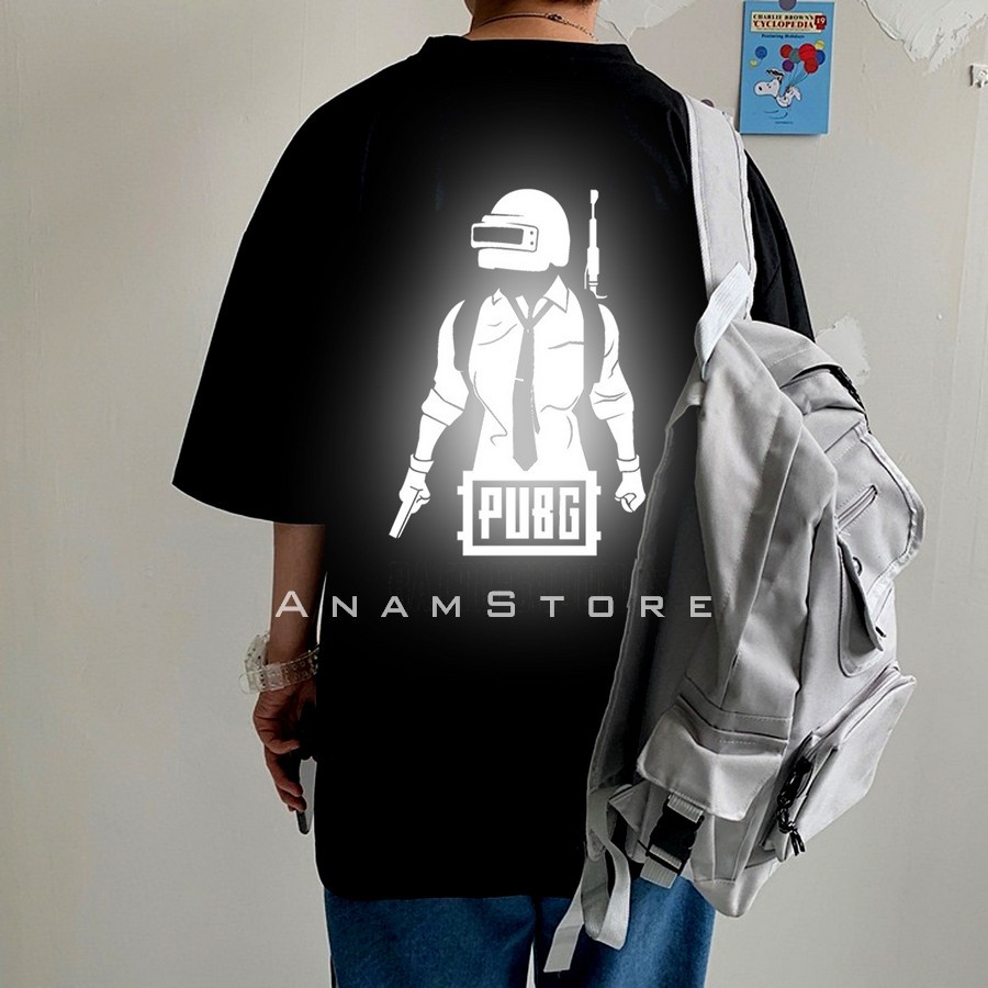 Áo thun phản quang tay lỡ nam nữ PUBGG
