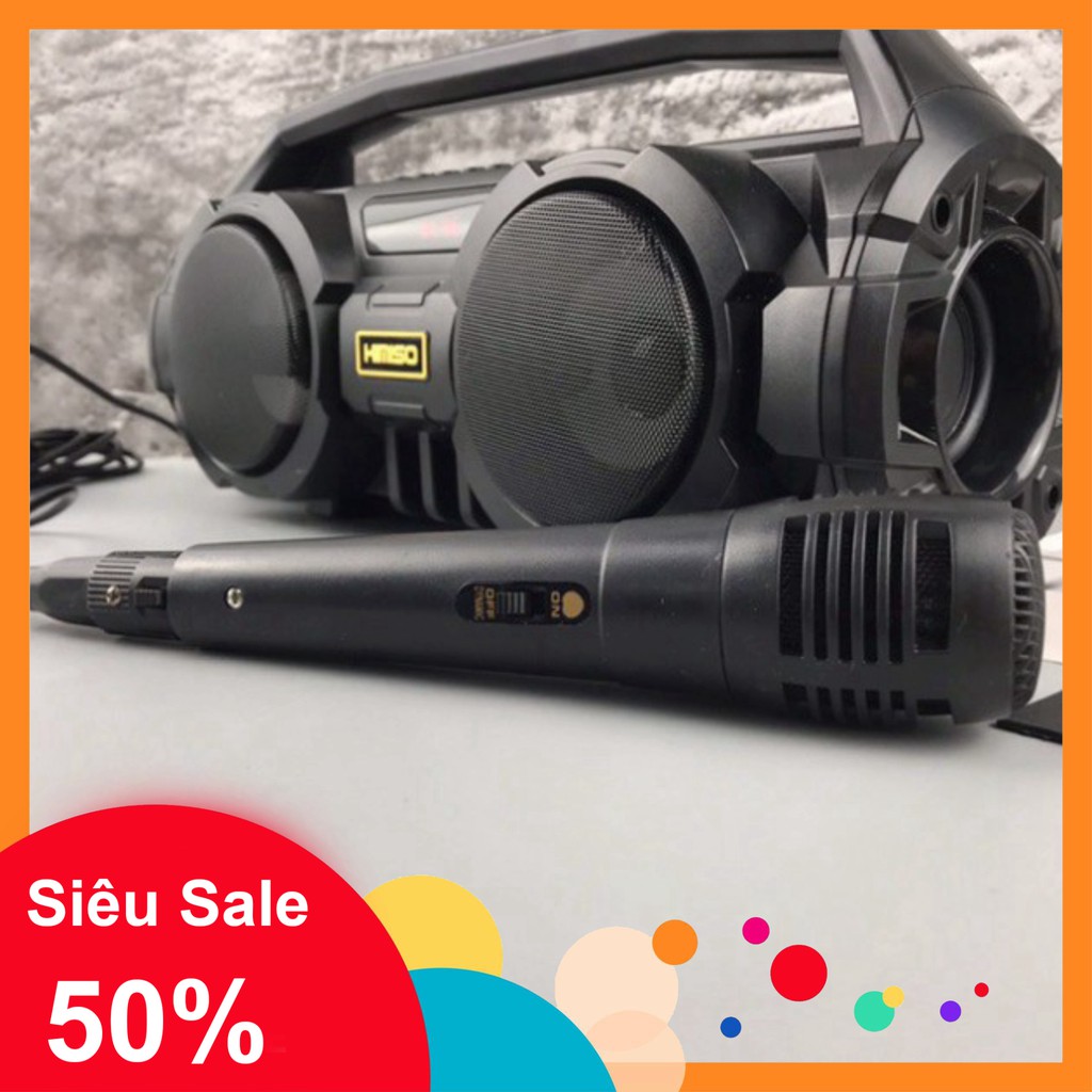 GIẢM 50% CÁC BÁC ƠI Loa Sách Tay KiMiSo KM-S1 Kết Nối Bluetooth Có Đèn Led Kèm Micro Hát Karaoke GIẢM 50% CÁC BÁC ƠI