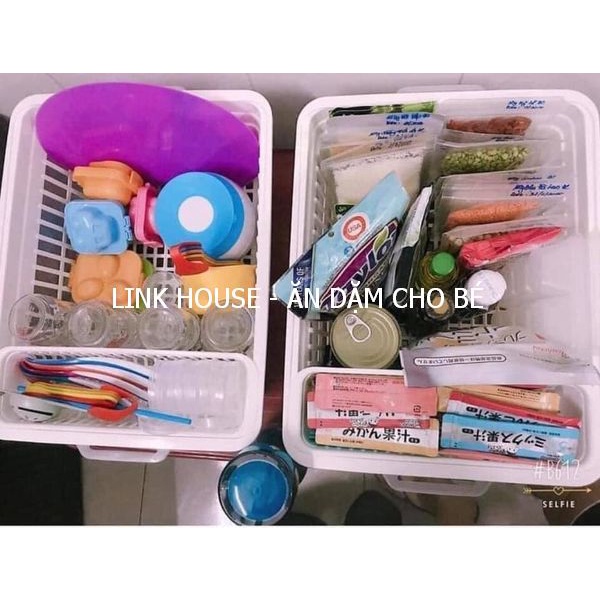 Giá Úp Đồ Ăn Dặm Cho Bé Có Nắp Inomata Nội Địa Nhật