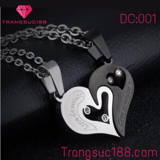 Dây chuyền cặp tim dc001