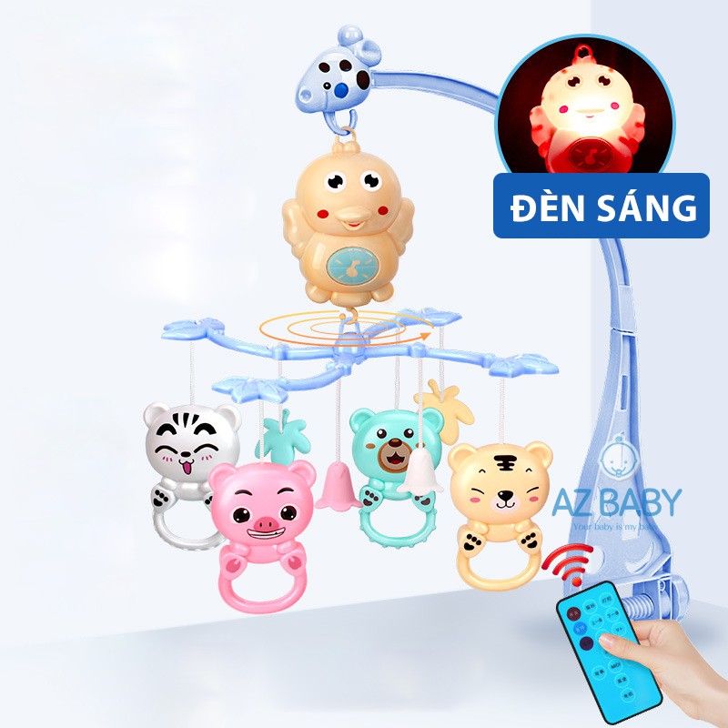 Treo Nôi Có Hộp Nhạc Cho Bé Xoay 360 Độ AZ Baby PK008