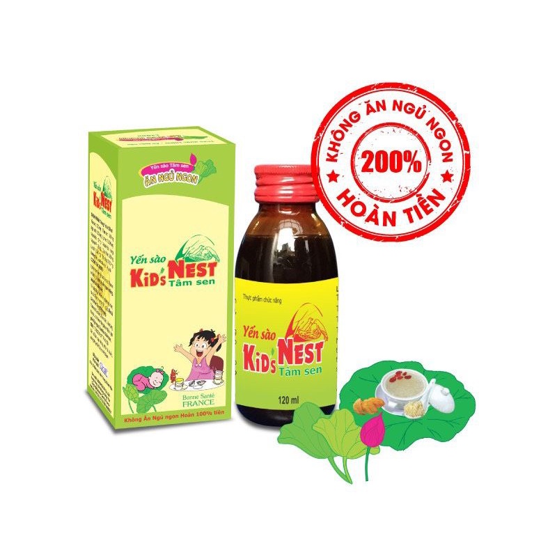 KIDNEST - KIDS NEST yến sào tâm sen - YẾN SÀO KID NEST hoàn 200% nếu không ăn ngủ ngon