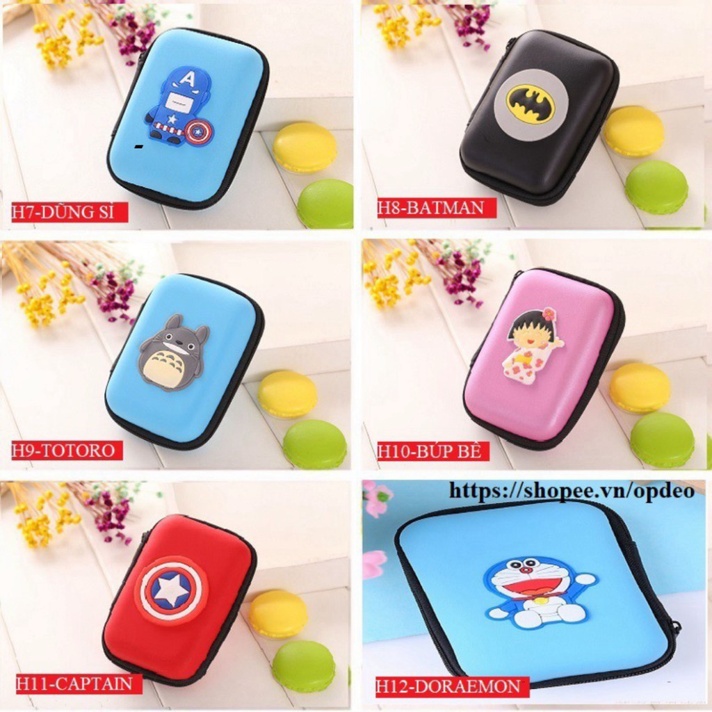 Hộp dây kéo đựng Tai nghe / Sạc điện thoại nhỏ gọn hình thú