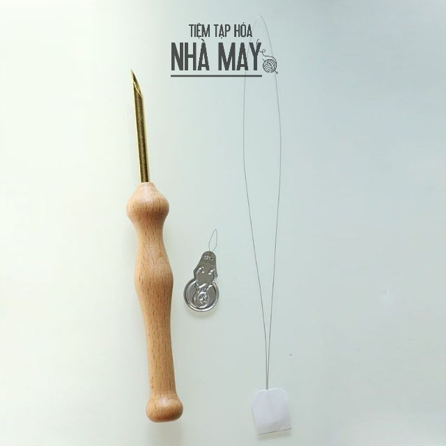 Kim thêu len cán gỗ dùng trong Thêu nổi - Punch Needle