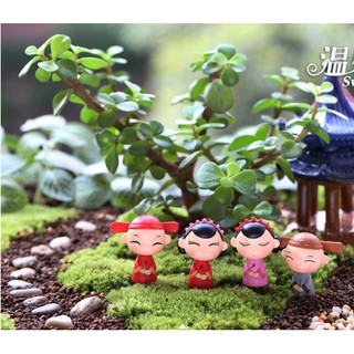 Cặp Cô Dâu Chú Rể Trung Hoa - Phụ Kiện Trang Trí Tiểu Cảnh Sen Đá/Bonsai, Terrarium