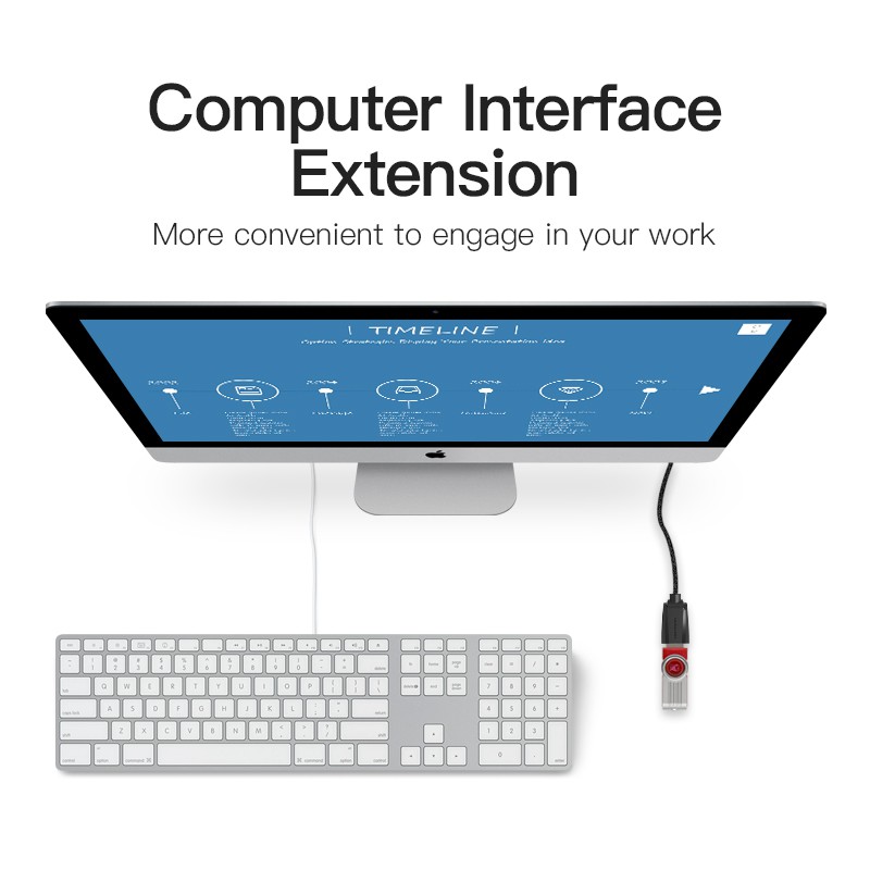 Cáp mở rộng USB 3.0 VENTION chuyển đổi đầu cắm sang lỗ cắm tăng cường tín hiệu với tốc độ nhanh hơn 5Gbps