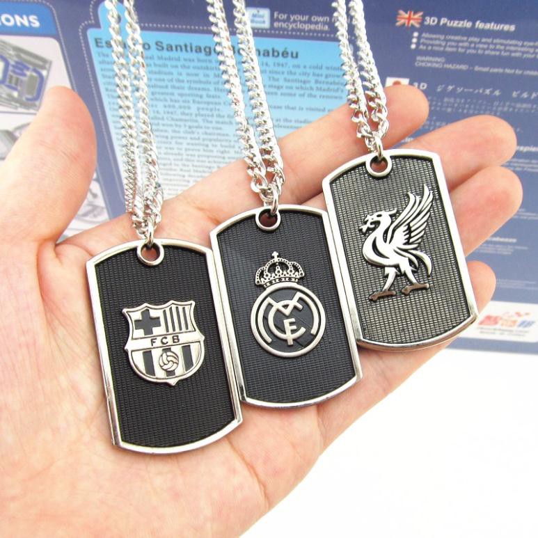 Vòng cổ inox các CLB bóng đá Manchester united, real madrid, chelsea,arsenal, barcelona, liverpool, bayern munich