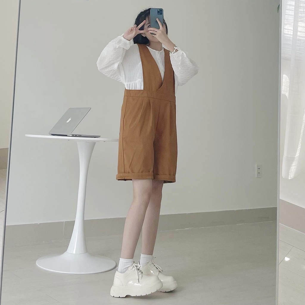 Yếm Quần Short VELAS Thiết Kế Basic JEM CLOSET Phong Cách Style Trẻ Trung Nhiều Màu Dễ Phối Đồ 7201