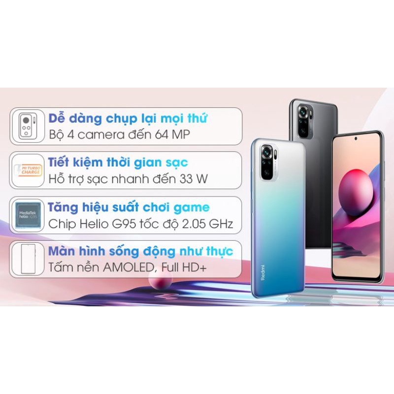 Điện Thoại Xiaomi Redmi Note 10S  Hàng Chính Hãng