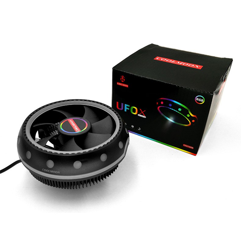 [Tặng keo Tản nhiệt] Quạt Tản nhiệt cpu Coolmon UFOX có led rgb