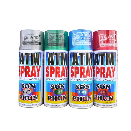 (RẺ NHẤT SÀN) Sơn phun xịt ATM Spray 400ml cầm tay tiện lơi-Đủ mã màu-Giadung24h