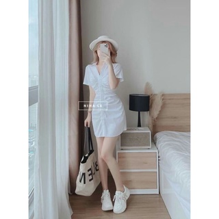 ĐẦM SƠ MI BIG SIZE NHÚN EO DẠO PHỐ, ĐI BIỂN