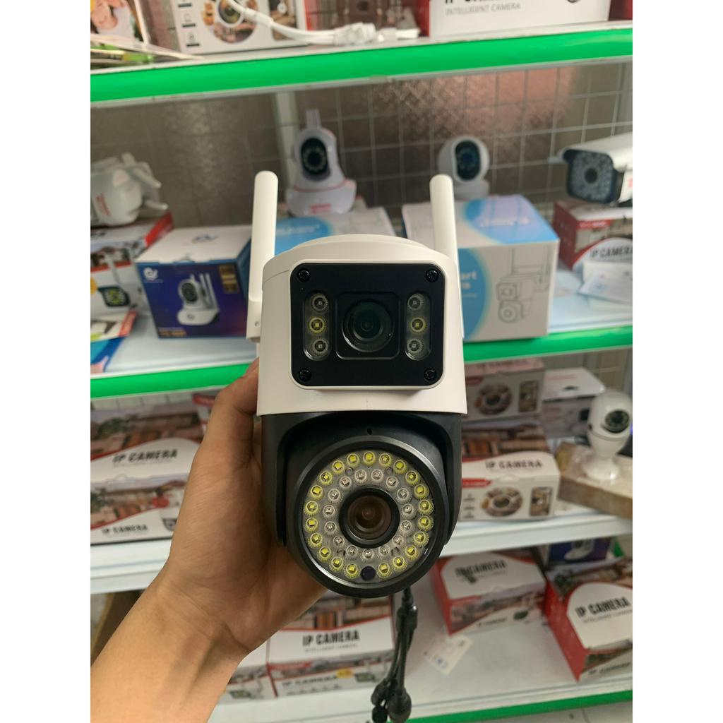 Camera Yoosee ngoài trời Q42D 2 MẮT XEM 2 MÀN HÌNH cùng lúc 5.0MPX siêu nét chống nước