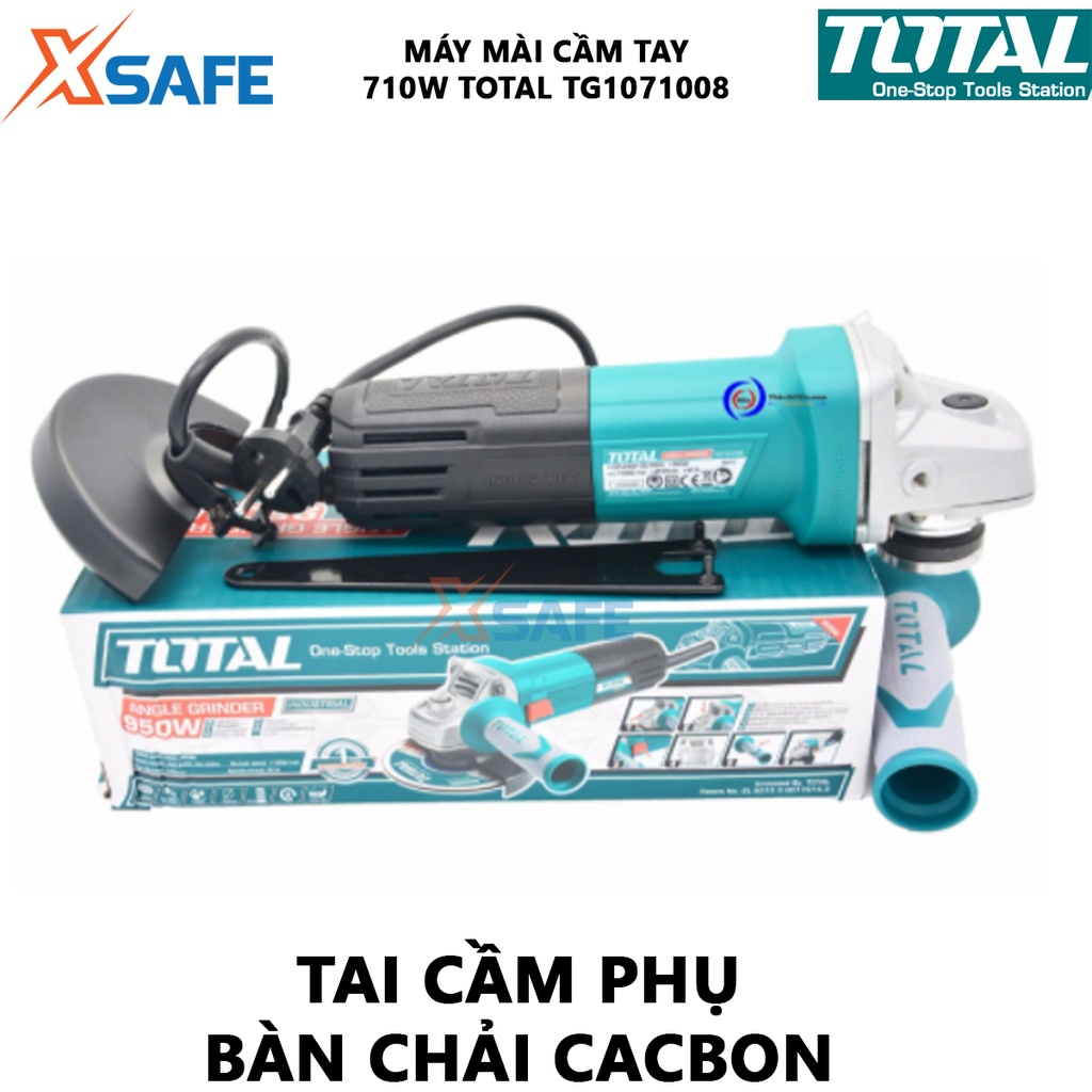 Máy mài góc TOTAL TG10710026 máy cắt kim loại công suất lớn 750W chính hãng an toàn gọn tay tuổi thọ cao [XTOOLs]