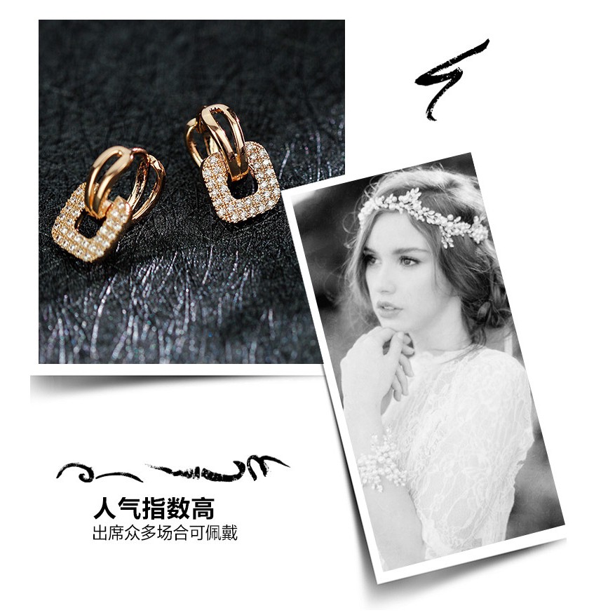 Khuyên Tai Nữ Mạ Vàng Thời Trang Hàn