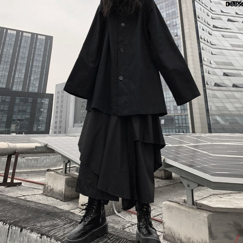 Quần Váy Hakama Dáng Rộng Phong Cách Nhật Bản} Hàn Quốc Phục Hồi Da Mùa Xuân Thu Cho Nữ Sinh