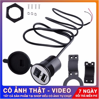 [Giá Sốc] Sạc điện thoại trên mô tô, xe máy với cổng usb. 2.1a