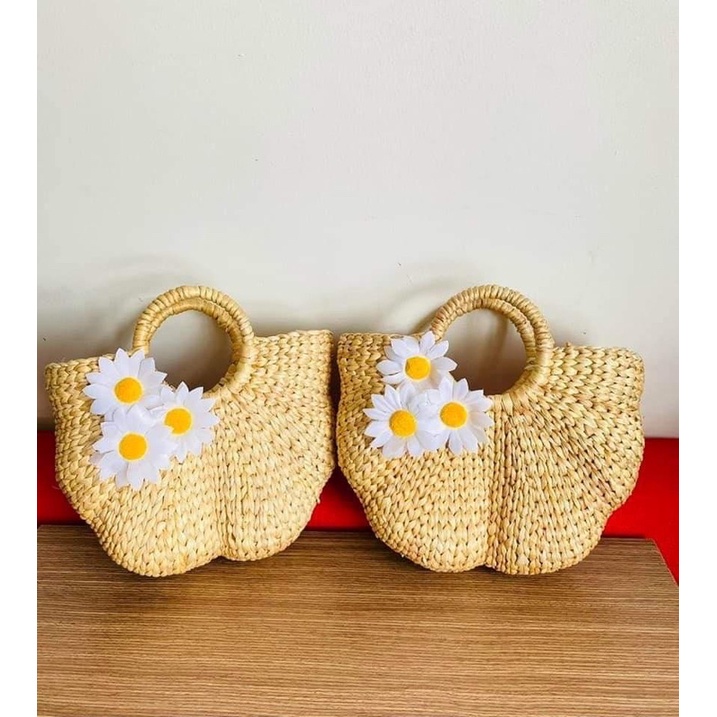 Túi cói sống ảo xinh yêu hàng đan kỹ (sẵn hàng sỉ SLL)