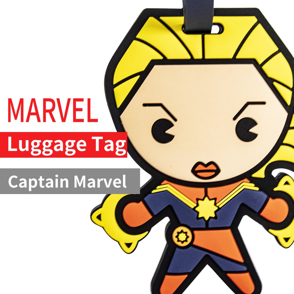 Thẻ đeo hành lý hình siêu anh hùng Marvel dễ thương