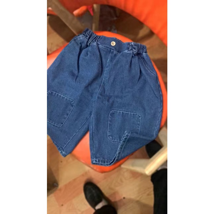 (10-28kg) Quần jean ngố bé trai 2-8 tuổi phong cách Hàn Quốc 2022 chất sịn